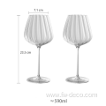 Crystal Wine Glass Set Gold Rimmed